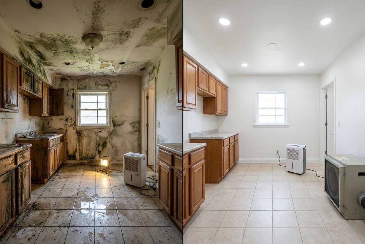 Mold Inspection & Moisture Assessment restoration β home kitchen of colonial residence in Fort Lee, NJ